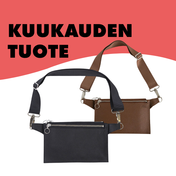 Hippa laukku, Musta tai ruskea/ Hirvennahkaa