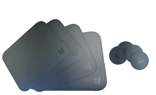 Kattaussetti nahkaa 4 kpl